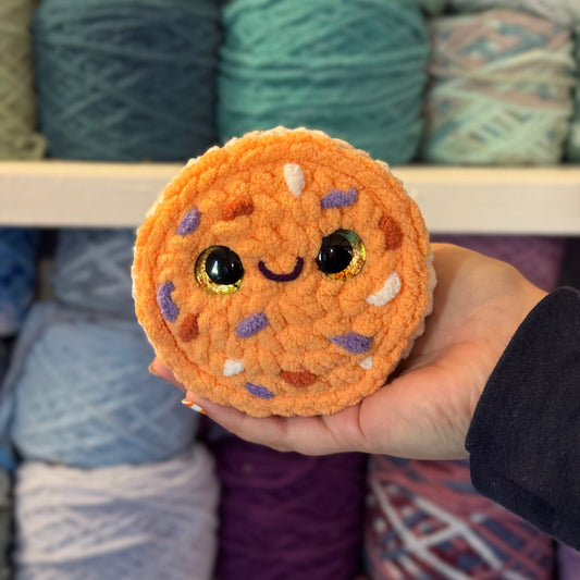 Cookie Crochet Plushie | Hand Painted Eyes