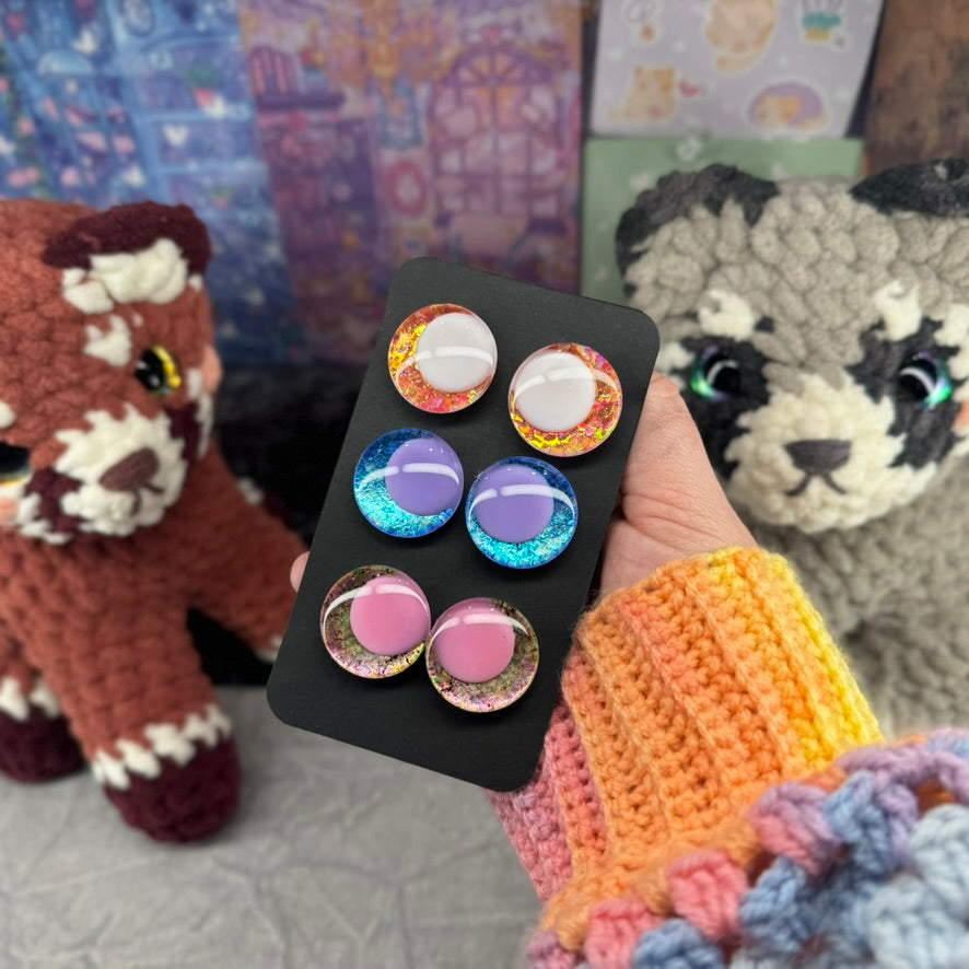 Hand Painted Kawaii Eyes | 25mm | Set 8