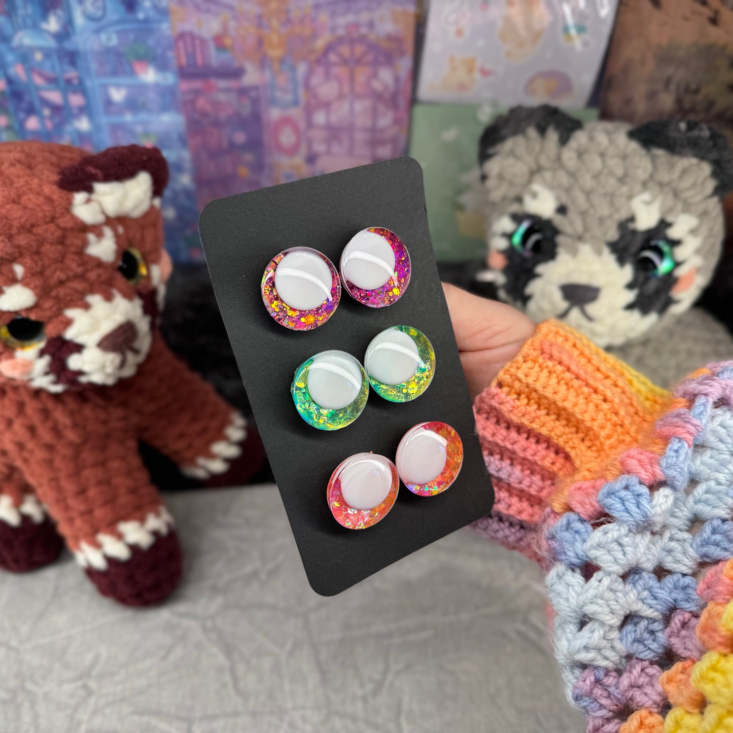 Hand Painted Kawaii Eyes | 25mm | Set 3