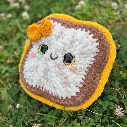 Big Grilled Cheese Crochet Plushie | Hand Painted Eyes