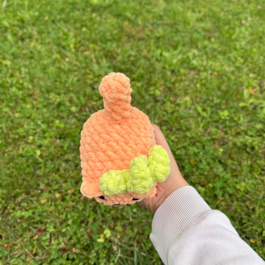 Pumpkin Mini Kittens Crochet Plushie | Hand Painted Eyes