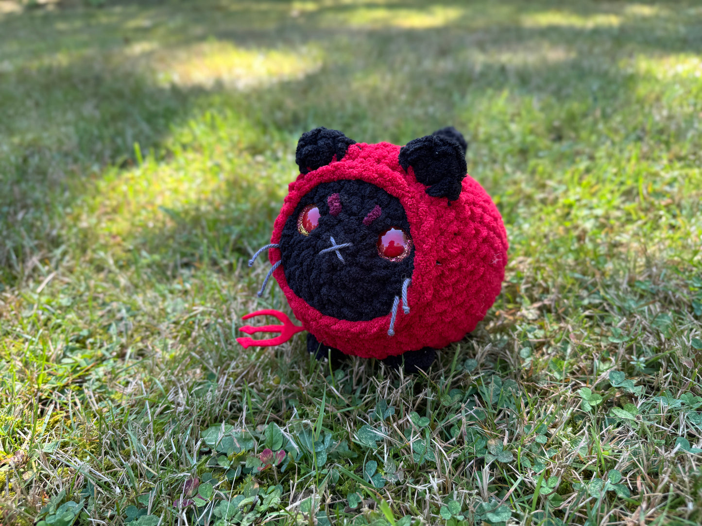 Mischief Cat Crochet Plushie | Hand Painted Eyes