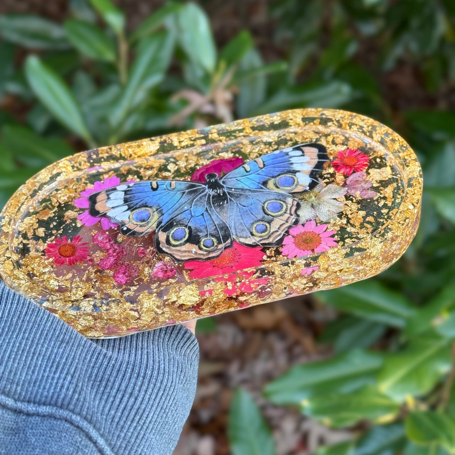 Rose Butterfly Trinket Tray