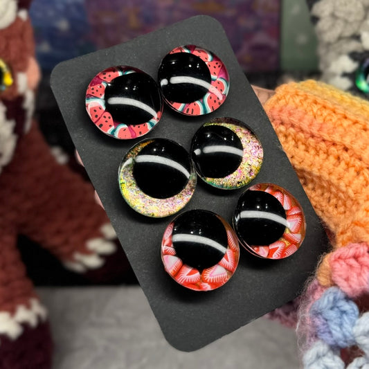 Hand Painted Kawaii Eyes | 25mm | Set 17