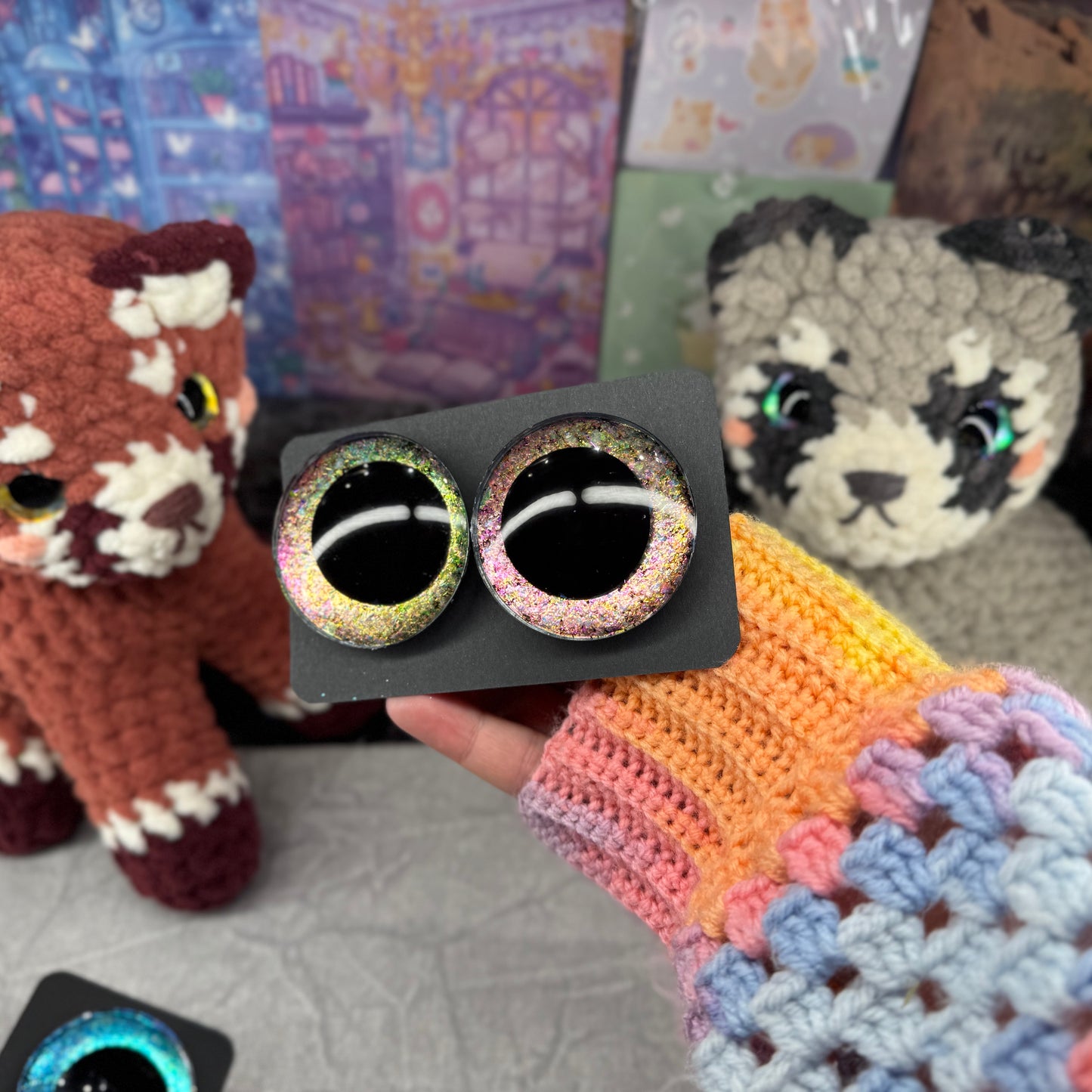 Hand Painted Kawaii Eyes | 50mm | Dawn