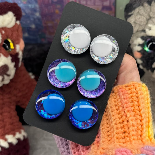 Hand Painted Kawaii Eyes | 25mm | Set 7