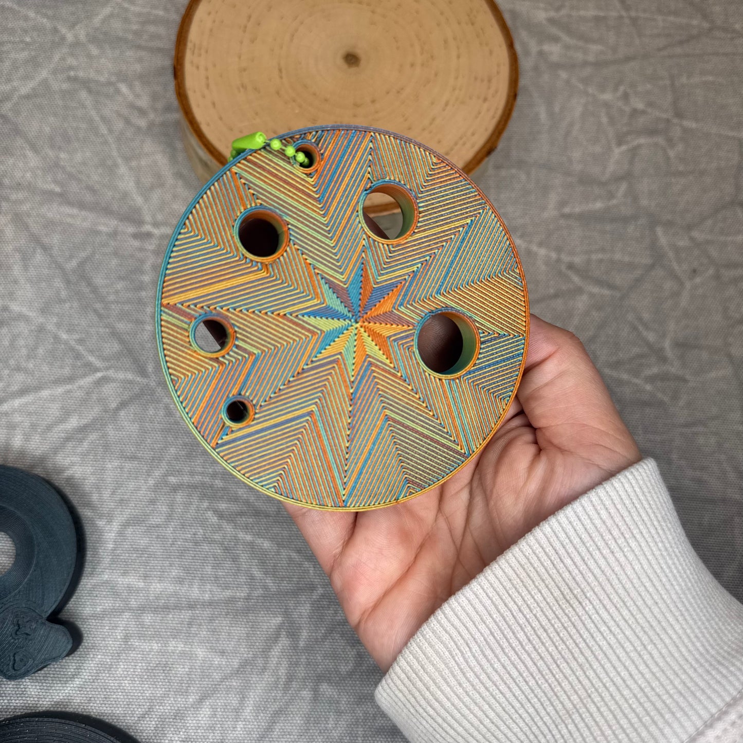 Safety Eye Tool | Bunny Moon Octagram | Malachite