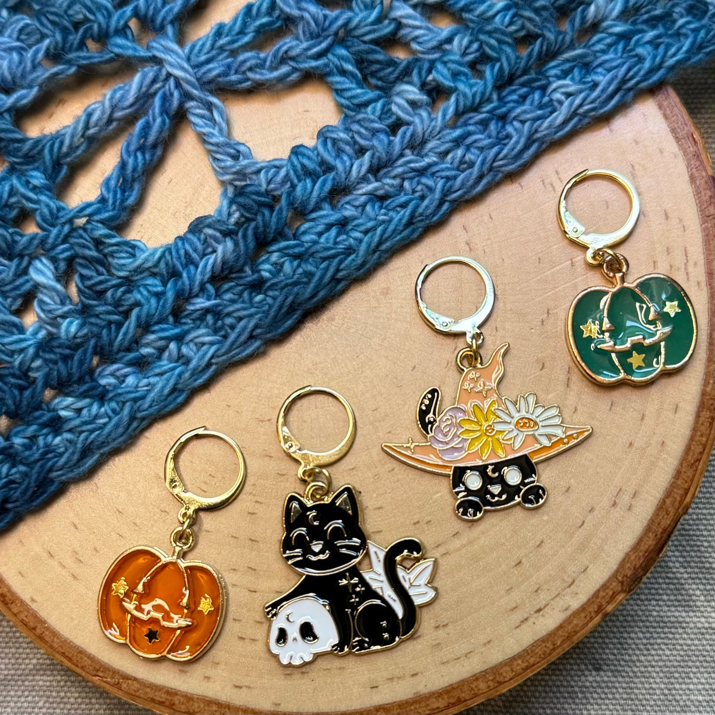 Spooky Kitty Stitch Markers | 4 pack