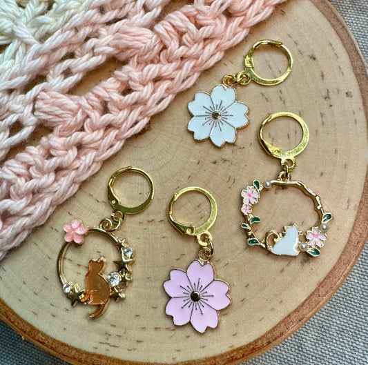 Blossom Cat Stitch Markers | 4 pack