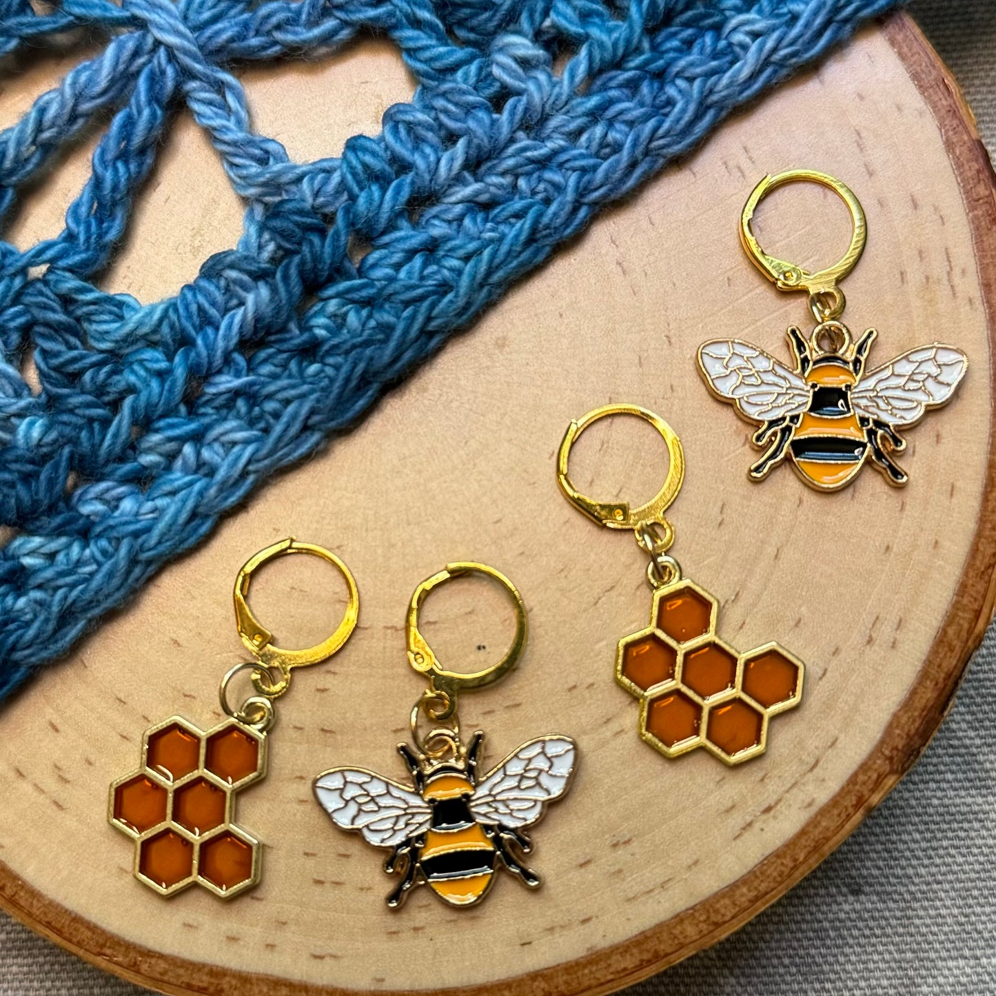 Honey Bee Stitch Markers | 4 pack