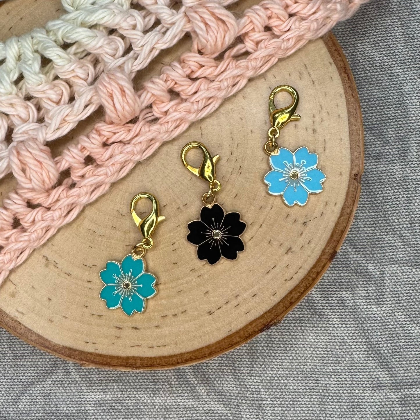 Winter Blossoms Stitch Markers | 3 pack