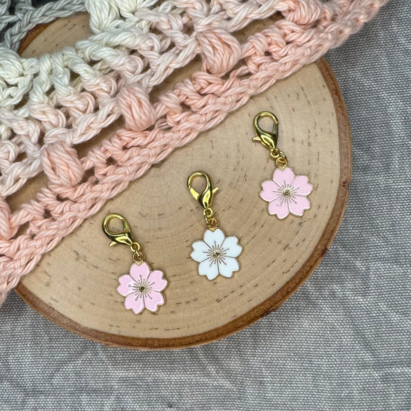 Spring Blossoms Stitch Markers | 3 pack