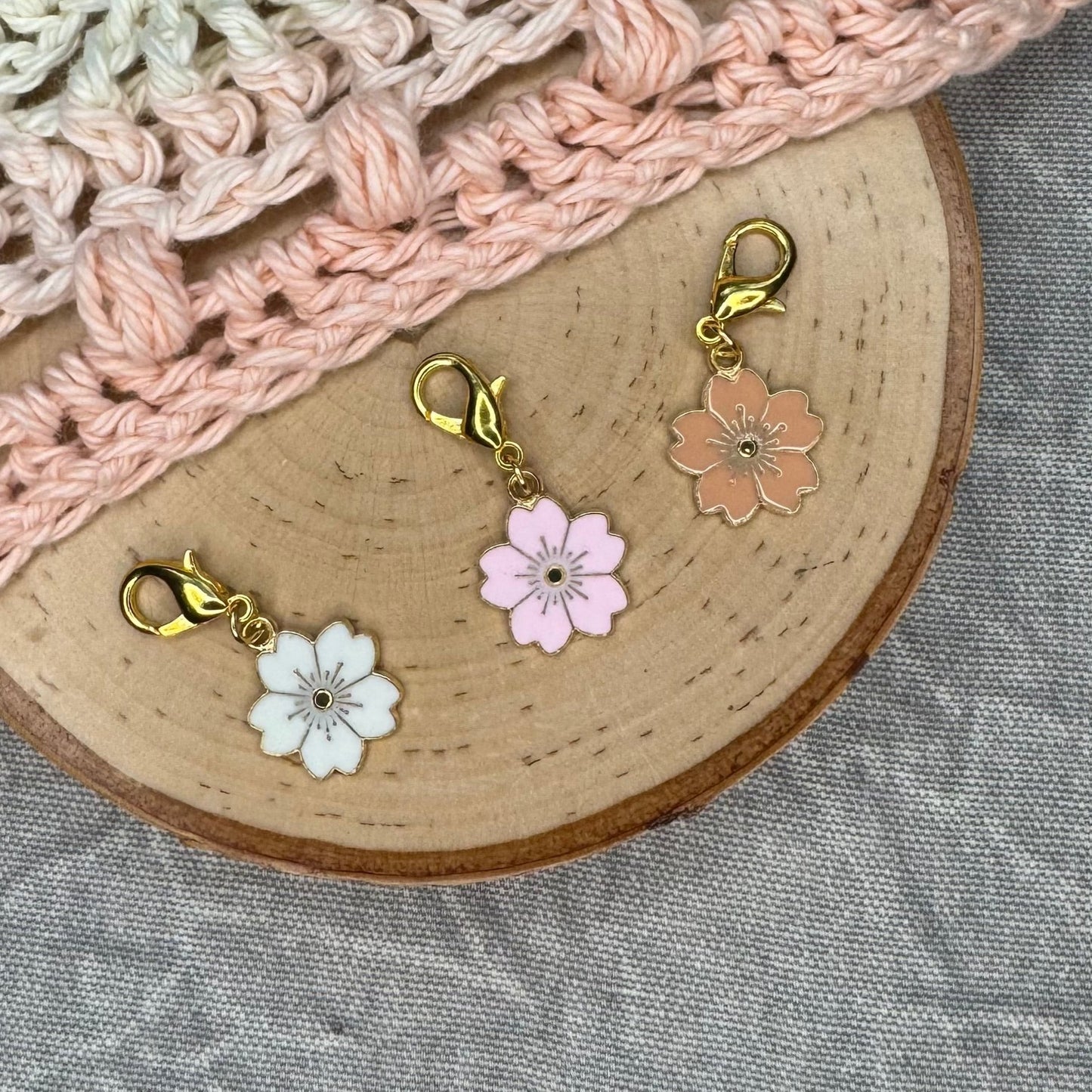 Summer Blossoms Stitch Markers | 3 pack