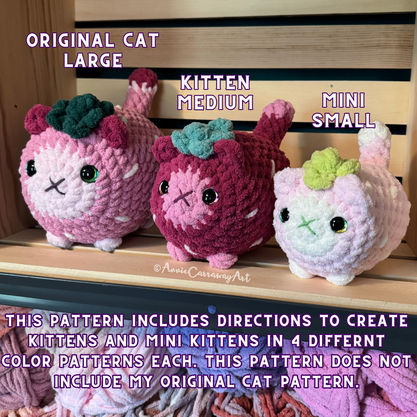 Cute Kitten Plushies Crochet Pattern