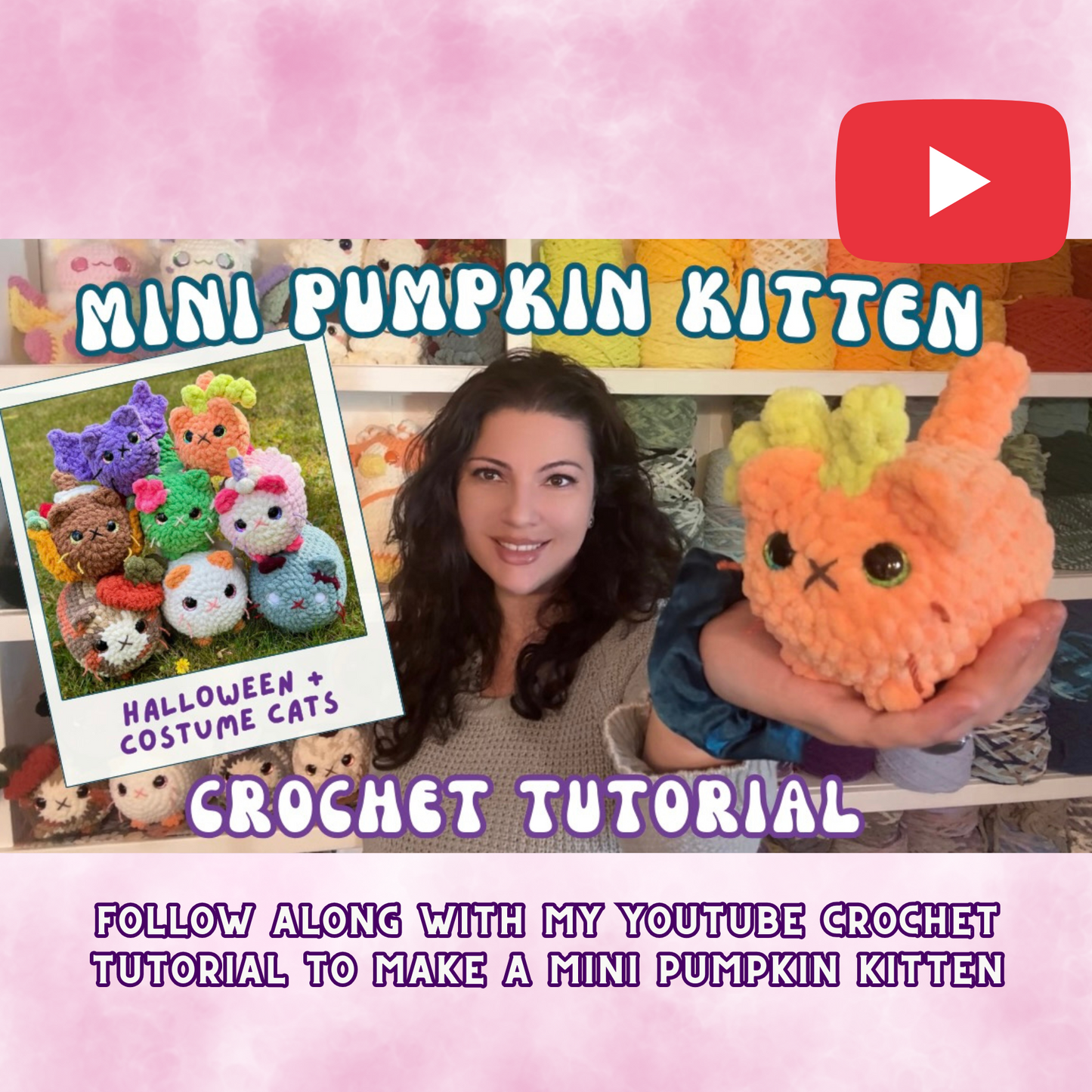 Costume + Halloween Cats, Kittens, + Minis Crochet Pattern