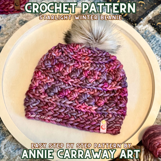Starlight Beanie Crochet Pattern | Digital Download