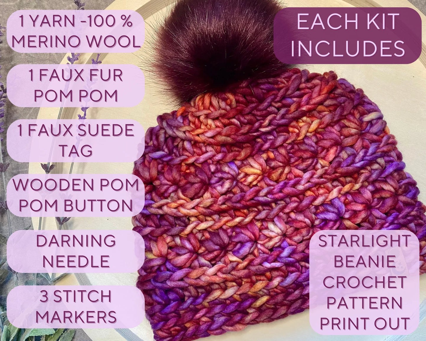 Design Your Own Beanie Kit | Hand Dyed Merino Wool