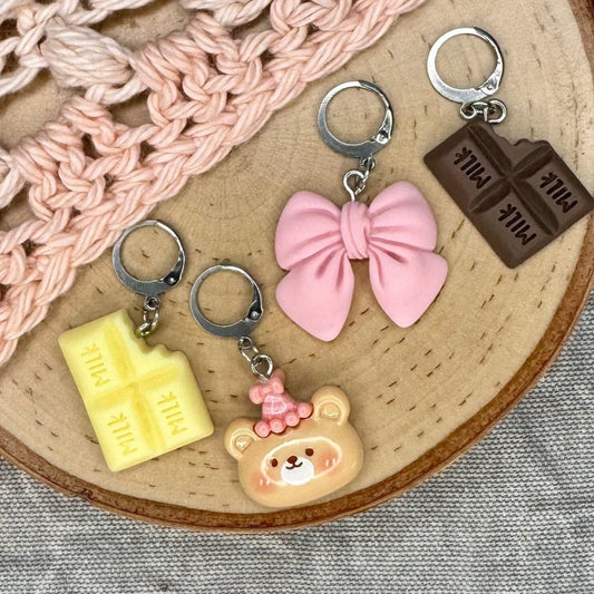 Chocolate Stitch Markers | 4 pack