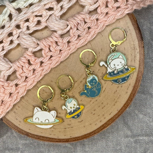 Space Cat Stitch Markers | 4 pack