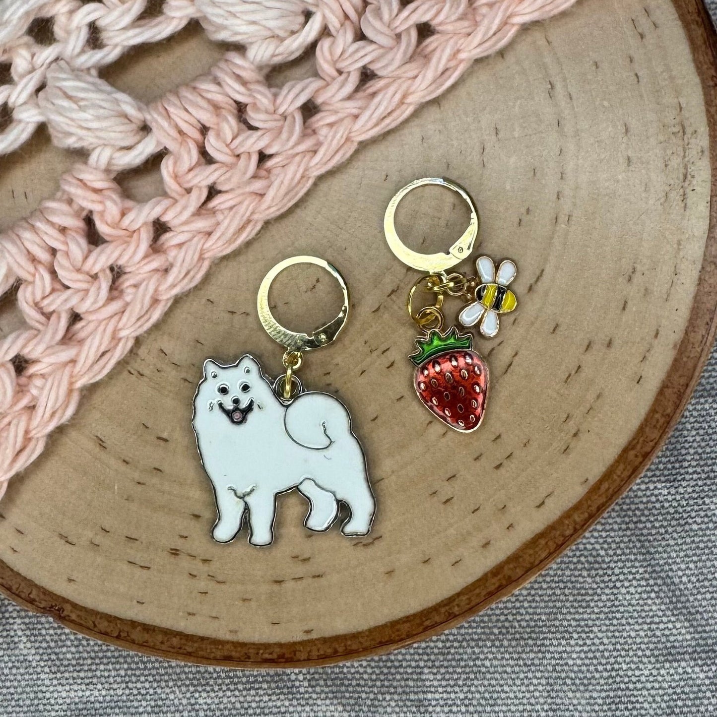 Samoyed Stitch Markers | 2 pack