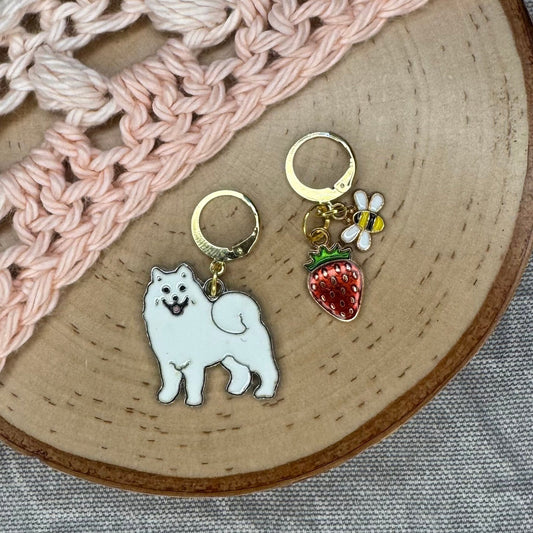 Samoyed Stitch Markers | 2 pack