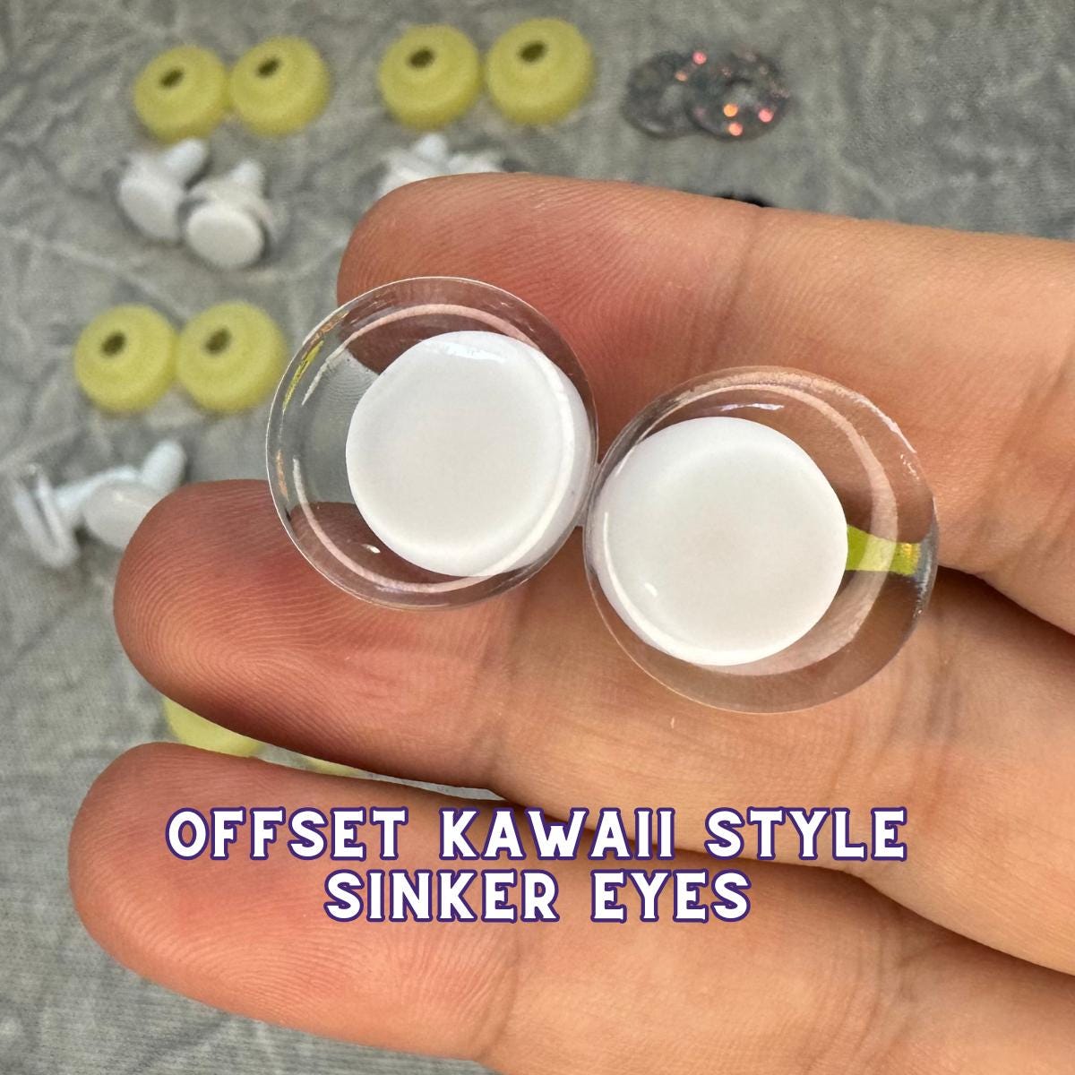 14 mm Kawaii Safety Eyes | 5 White Pairs