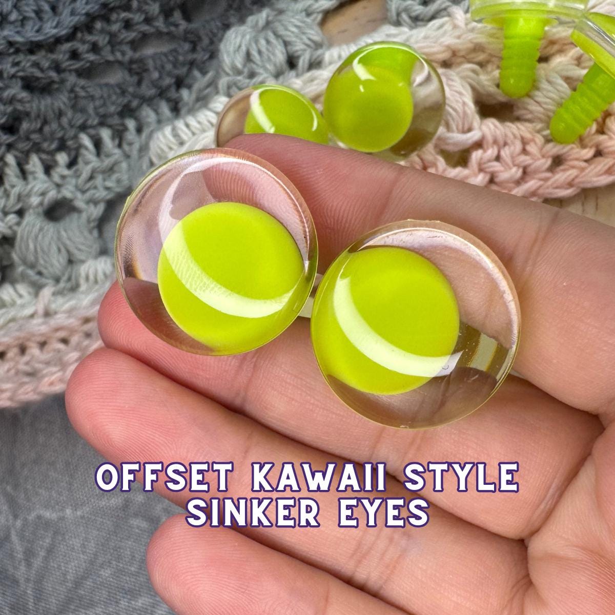 25 mm Kawaii Safety Eyes | 5 Lime Pairs