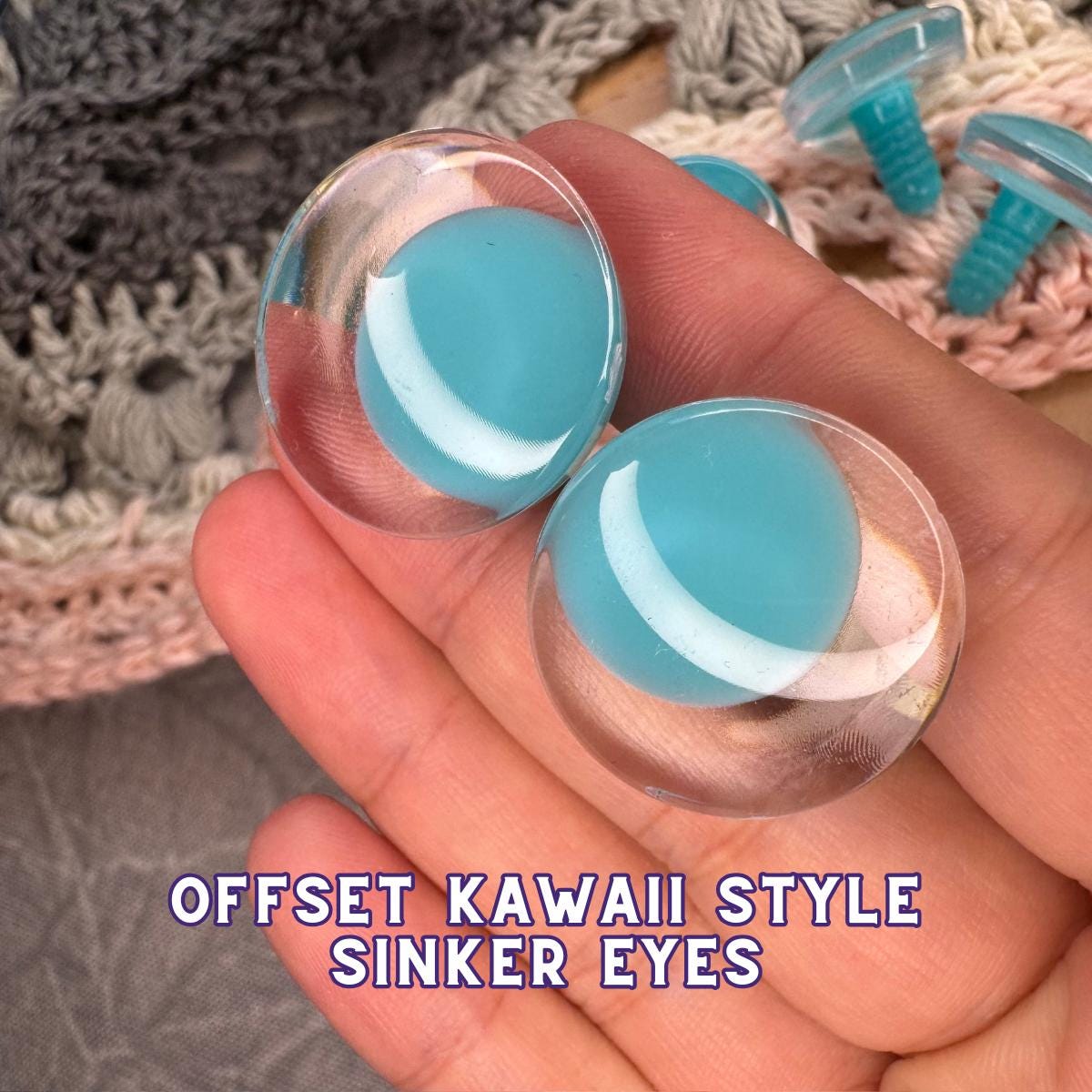 25 mm Kawaii Safety Eyes | 5 Teal Pairs