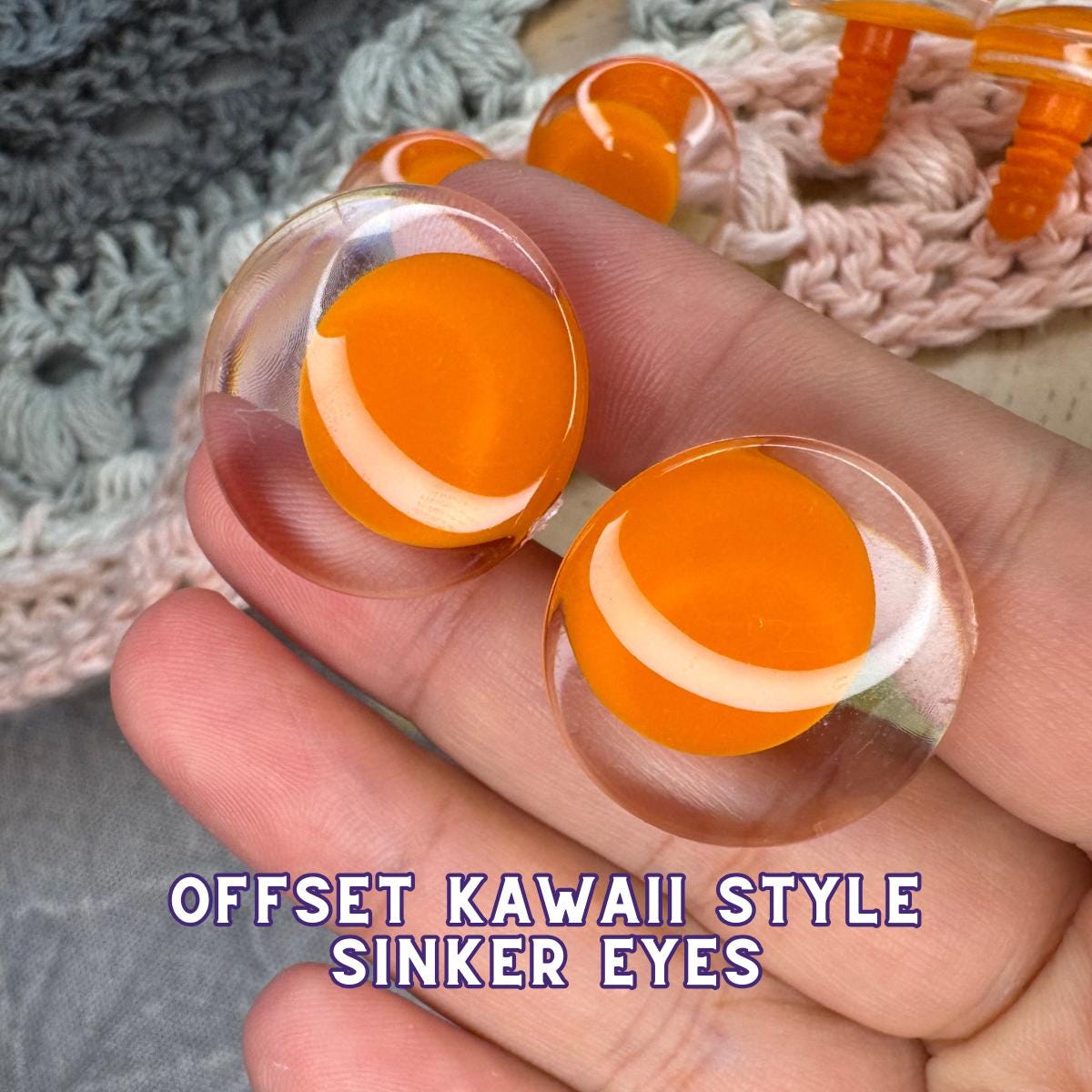 25 mm Kawaii Safety Eyes | 5 Orange Pairs