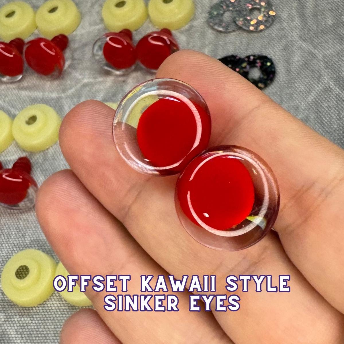 20 mm Kawaii Safety Eyes | 5 Red Pairs